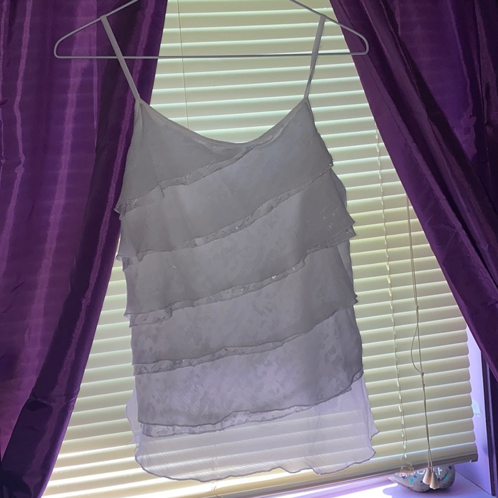 New York & Company ruffled cami top